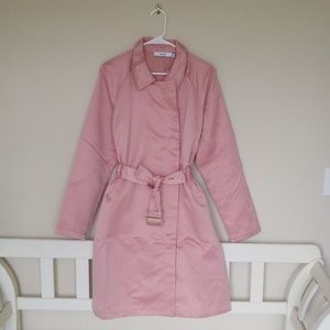 Satin Pink Trench